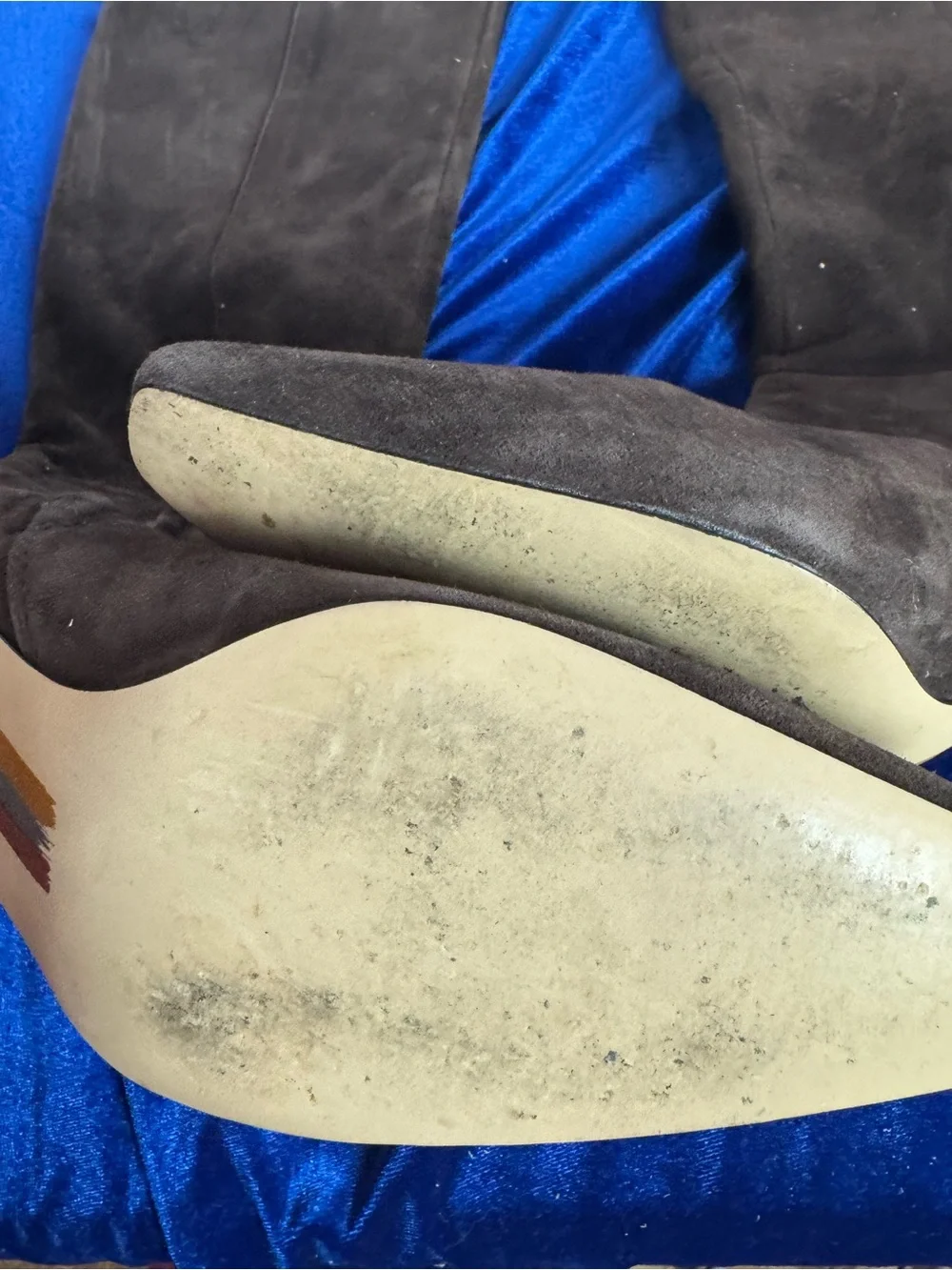 Sam Edelman Sylvia Knee High Chocolate Suede Boots - Picture 9 of 11